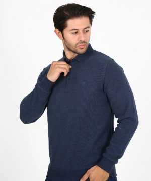Düğmeli Polo Yaka Triko Kazak Yakalı Selanik Sivit Sweatshirt